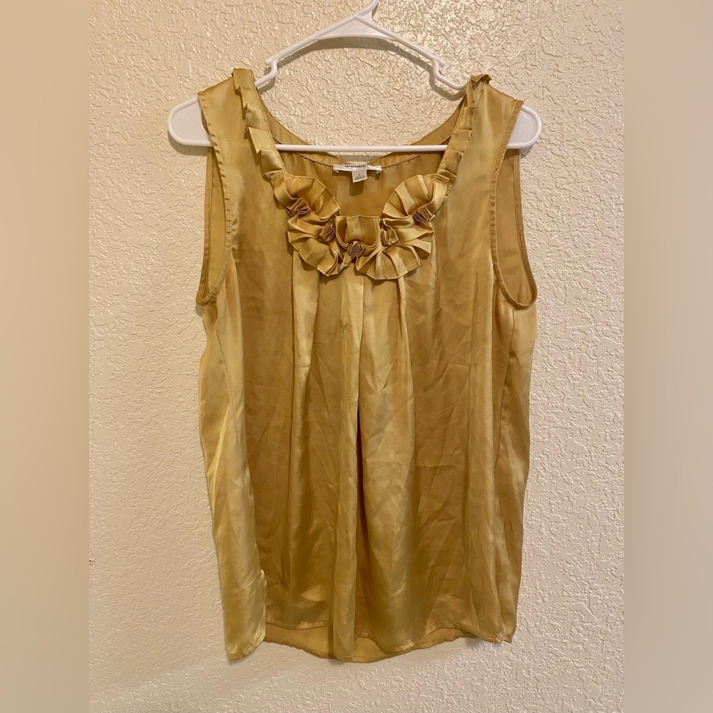 Flower accent Blouse Satin